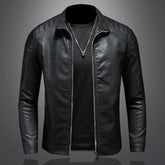 Jaqueta de Couro Motociclista Masculina Bellvian - BL126